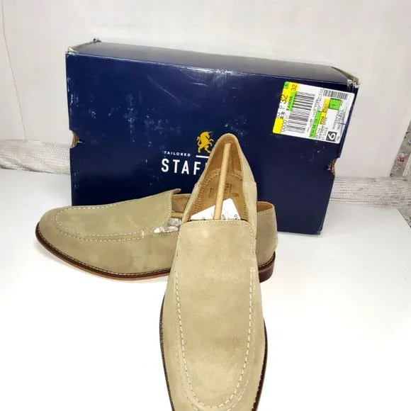 Stafford Mens Genuine Leather  Suede Mink Dace Loafer Size 10.5 M New in Box Stafford Dace Mink Mens Suede Oxford Dress Shoes Comfort  main image 2